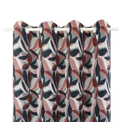 Rideau tamisant à œillets effet jacquard Solana feuillage multicouleurs H.260 x l.140cm GoodHome
