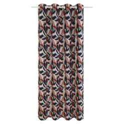 Rideau tamisant à œillets effet jacquard Solana feuillage multicouleurs H.260 x l.140cm GoodHome