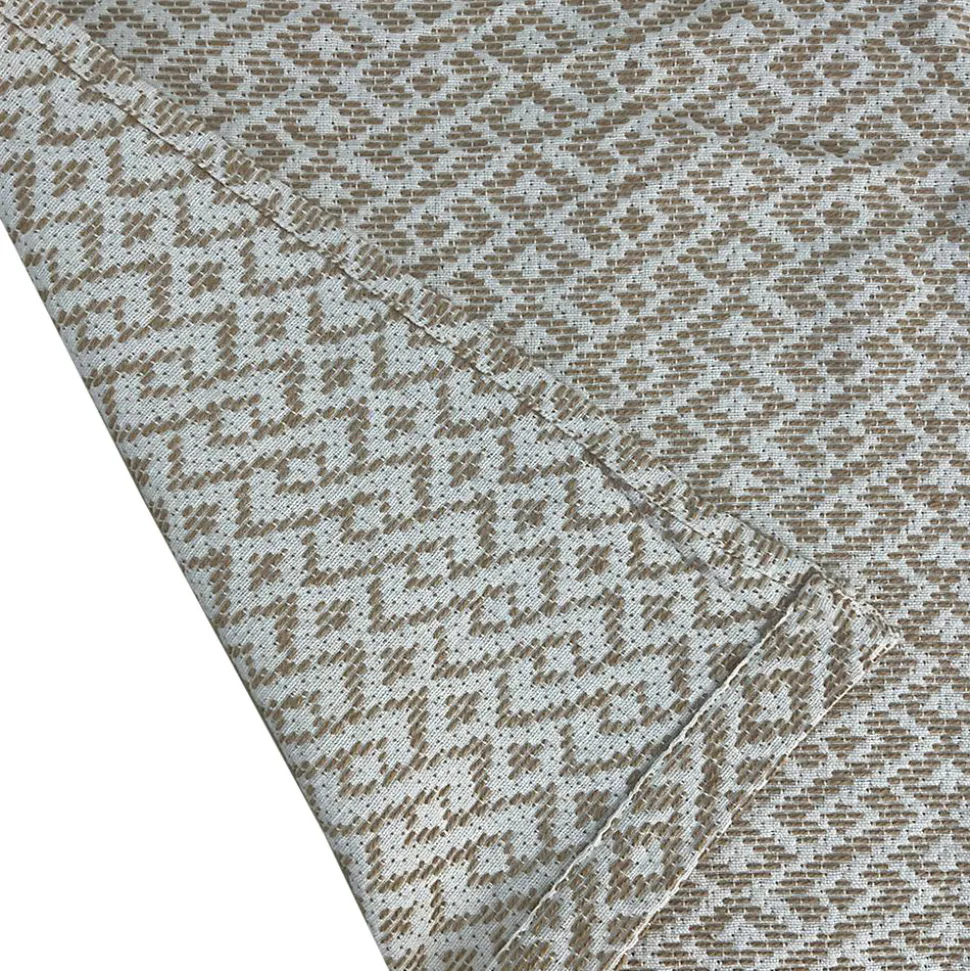 Rideau tamisant à œillets effet jacquard Mafana coton jaune moutarde H.260 x l.140cm GoodHome
