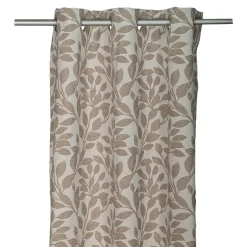 Rideau tamisant à œillets fleuri Batam H.260 x l.140cm beige GoodHome
