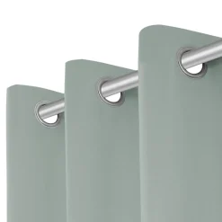 Rideau tamisant à œillets Hiva coton vert clair H.260 x l.140cm GoodHome