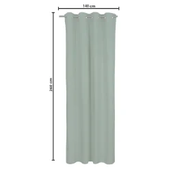 Rideau tamisant à œillets Hiva coton vert clair H.260 x l.140cm GoodHome
