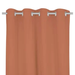 Rideau tamisant à œillets Hiva coton terracotta H.260 x l.140cm GoodHome