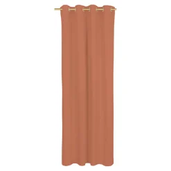 Rideau tamisant à œillets Hiva coton terracotta H.260 x l.140cm GoodHome