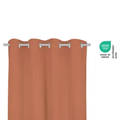 Rideau tamisant à œillets Hiva coton terracotta H.260 x l.140cm GoodHome