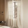 Rideau tamisant à œillets Mieor imprimé beige H.260 x l.140cm GoodHome