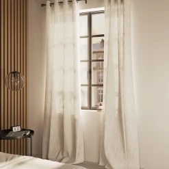 Rideau tamisant à œillets Mieor imprimé beige H.260 x l.140cm GoodHome