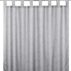 Rideau tamisant à œillets Opp imprimé géométrique gris foncé H.260 x l.140 GoodHome