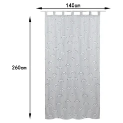 Rideau tamisant à œillets Opp imprimé géométrique gris foncé H.260 x l.140 GoodHome