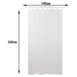 Rideau tamisant à œillets Opp imprimé géométrique beige lin H.260 x l.140 GoodHome