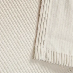 Rideau tamisant à œillets velours côtelé Akola blanc H.260 x l.140cm GoodHome