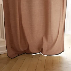 Rideau tamisant à oeillets en coton, point de bourdon Mongla terracotta H.260 x l.140cm GoodHome