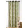 Rideau tamisant à oeillets Chablis feuillage vert H.250 x l.140cm Linder