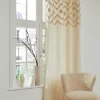 Rideau tamisant à oeillets haut tufté beige H.260 x l.140cm Deko & Co