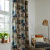 Rideau tamisant à oeillets Nil imprimé tropical multicouleurs H.260 x l.145 Linder