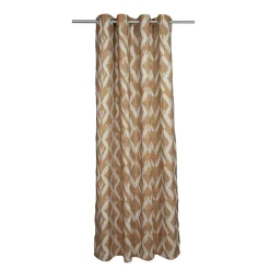 Rideau tamisant à oeillets ethnic marron, beige H.260 x l.140cm Casa Mediterranea 1967 SL