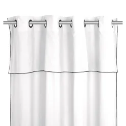 Rideau tamisant à oeillets en coton, point de bourdon Mongla blanc H.260 x l.140cm GoodHome