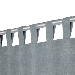 Rideau tamisant à passants effet tissé gris béton L.260 x l.140cm