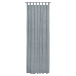 Rideau tamisant à passants effet tissé gris béton L.260 x l.140cm