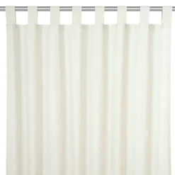 Rideau tamisant à passants effet tissé beige crème L.260 x l.140cm
