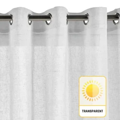 Rideau tamisant blanc rideaux salon voilage elegant 140 x 300