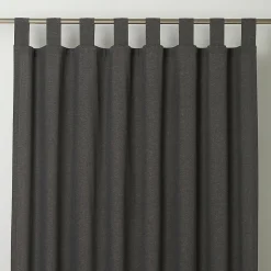 Rideau tamisant Chambray gris L.260 x l.140 cm