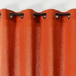 Rideau tamisant en poly-lin (140x250 cm - Terracotta)