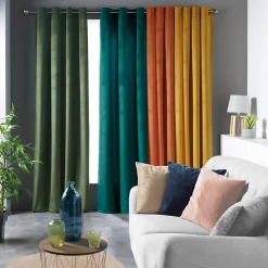 Rideau tamisant en velours ras (140x240 cm - Rose Clair)