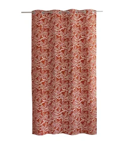 Rideau tamisant esprit lodge 140x240cm - 140x240cm - Terre cuite