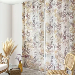 Rideau tamisant imprimé végétal multicolore (140x240 cm - Multicolore)
