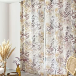 Rideau tamisant imprimé végétal multicolore (140x240 cm - Multicolore)