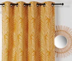 Rideau Tasmanie L.240 x L.140 cm jaune mangue