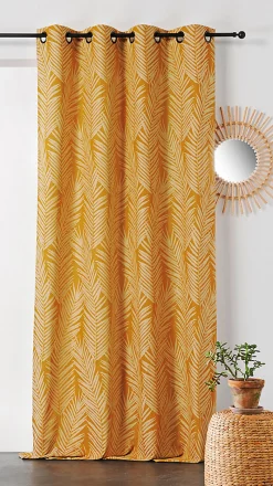 Rideau Tasmanie L.240 x L.140 cm jaune mangue