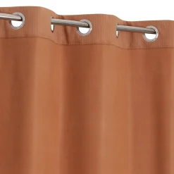 Rideau thermique à œillets velours côtelé marron camel H.240 x l.135cm JBY Creation