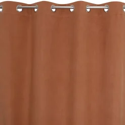Rideau thermique à œillets velours côtelé marron camel H.240 x l.135cm JBY Creation