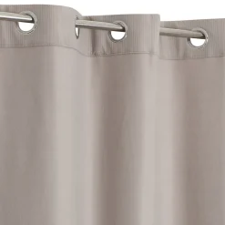 Rideau thermique à œillets velours côtelé beige taupe H.240 x l.135cm JBY Creation