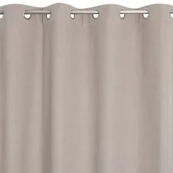 Rideau thermique à œillets velours côtelé beige taupe H.240 x l.135cm JBY Creation