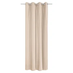 Rideau thermique à œillets effet velours tissé Kulti beige nude L.280 x l.140cm GoodHome