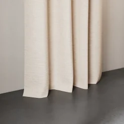 Rideau thermique à œillets effet velours tissé Kulti beige nude L.280 x l.140cm GoodHome