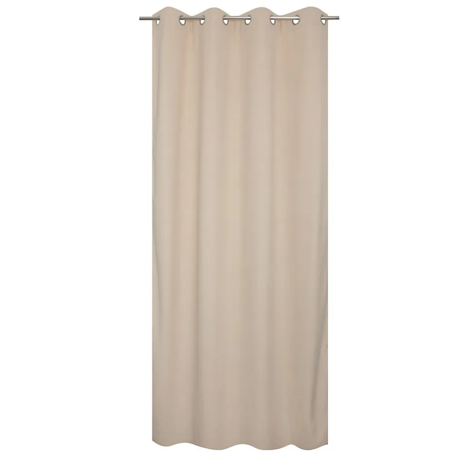 Rideau thermique à œillets velours côtelé blanc écru H.240 x l.135cm JBY Creation