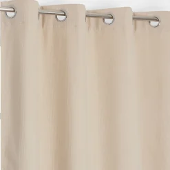 Rideau thermique à œillets velours côtelé blanc écru H.240 x l.135cm JBY Creation