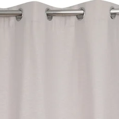 Rideau thermique à œillets effet lin crème L.240 x l.140cm