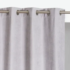 Rideau thermique à oeillets uni Luna gris L.260 x l.140cm Rocle