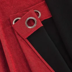 Rideau thermique aspect velours "Galena" - 140x260cm - Rouge