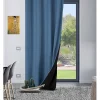 Rideau thermique aspect velours "Galena" - 140x260cm - Bleu