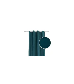 Rideau thermique aspect velours "Galena" - 140x260cm - Bleu canard