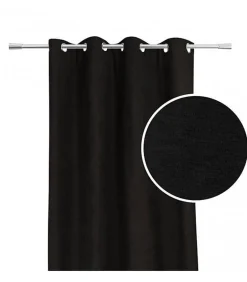 Rideau thermique aspect velours "Galena" - 140x260cm - Noir