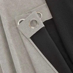 Rideau thermique aspect velours "Galena" - 140x260cm - Gris