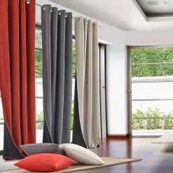 Rideau thermique aspect velours 