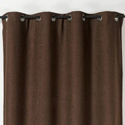 Rideau thermique au style bouclette (140x260 cm - Marron chocolat)